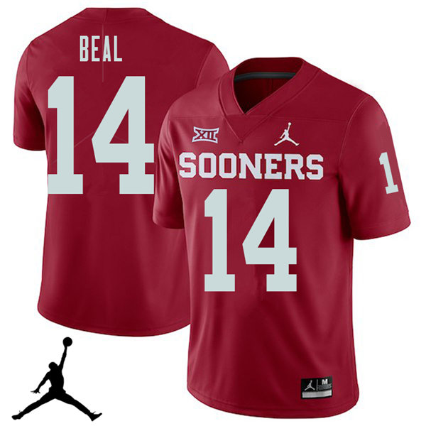 Oklahoma Sooners #14 Emmanuel Beal 2018 College Football Jerseys Sale-Crimson